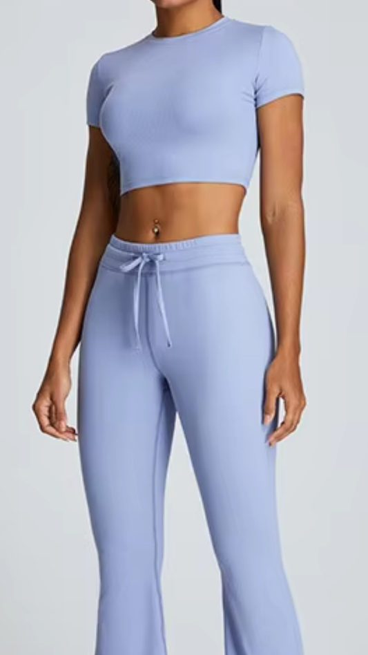 Aurora Crop Top - Baby Blue