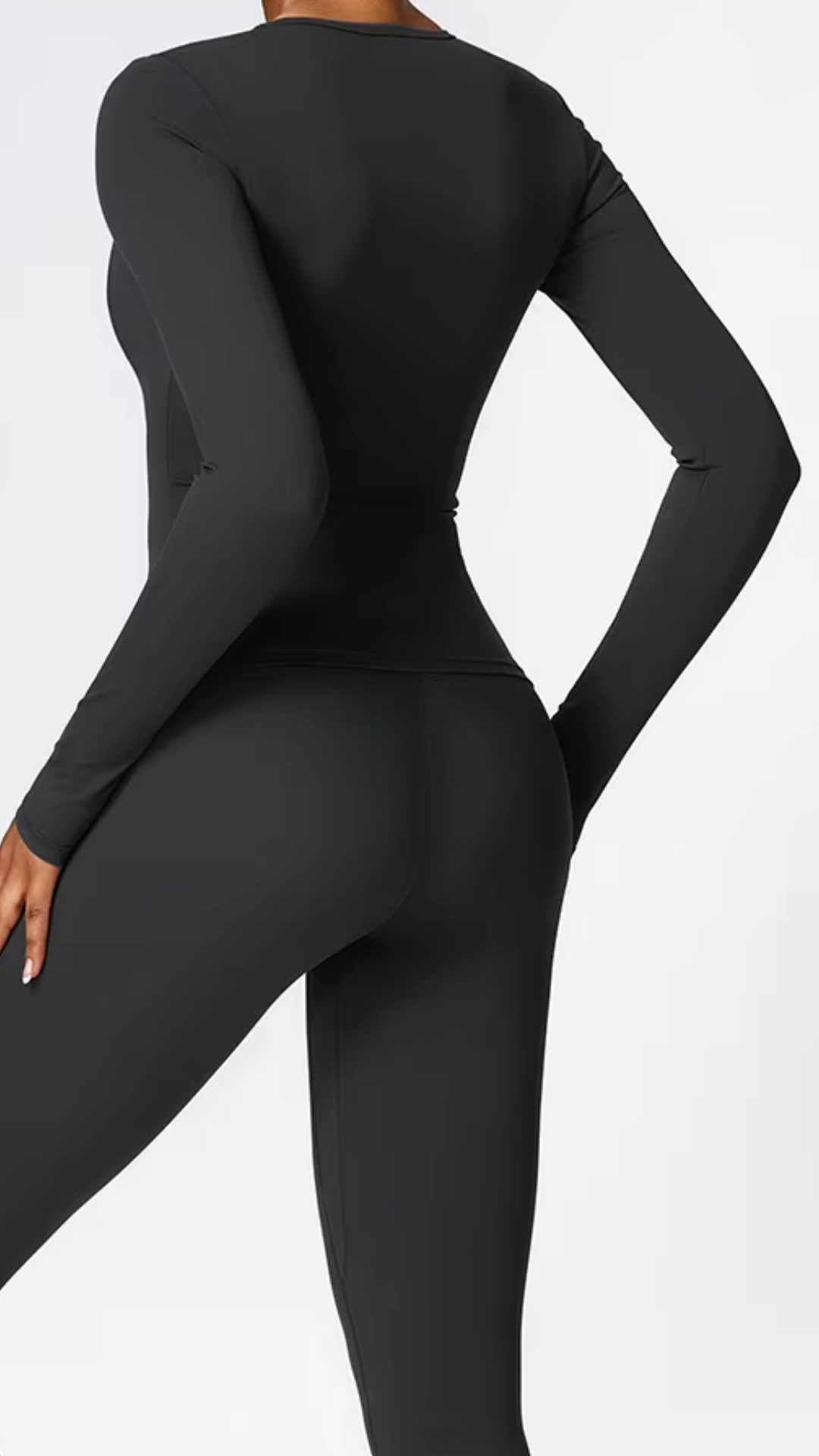 Aurora Long Sleeved Top - Black