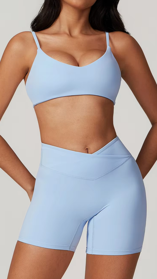 Aurora Sports Bra - Sky Blue