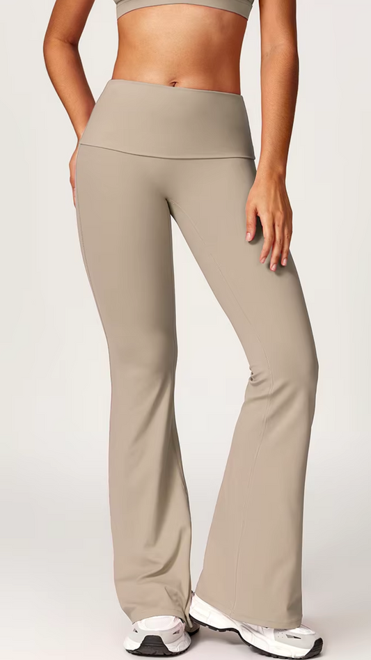 Evolve Flared Leggings - Flaxen