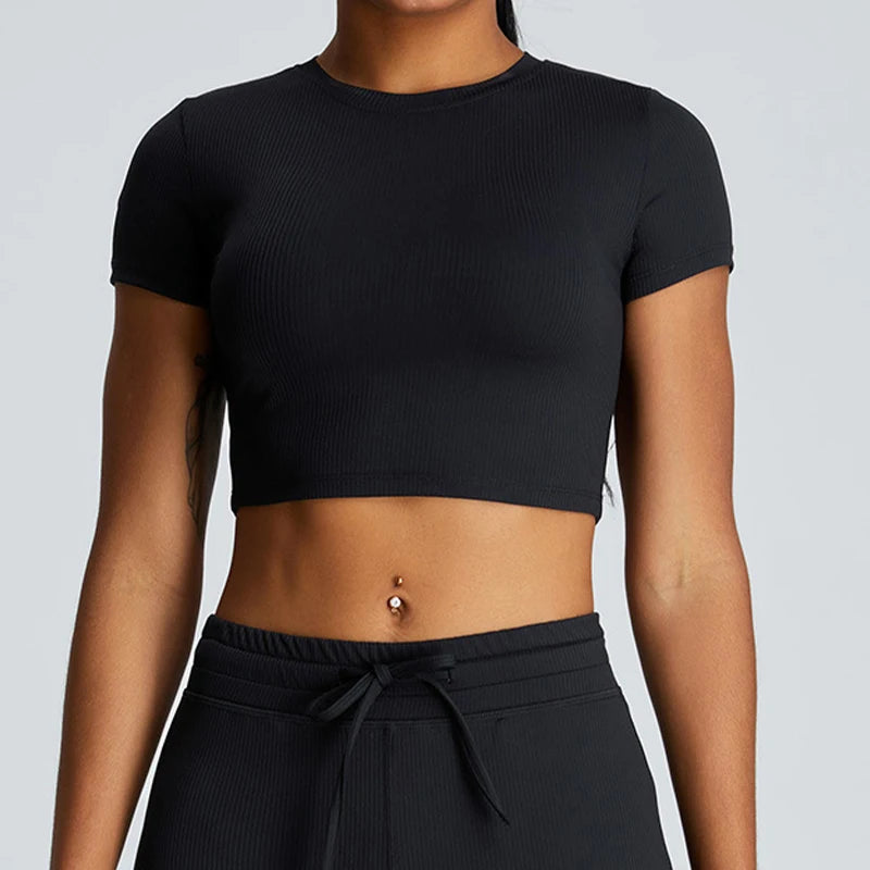 Aurora Crop Top - Black