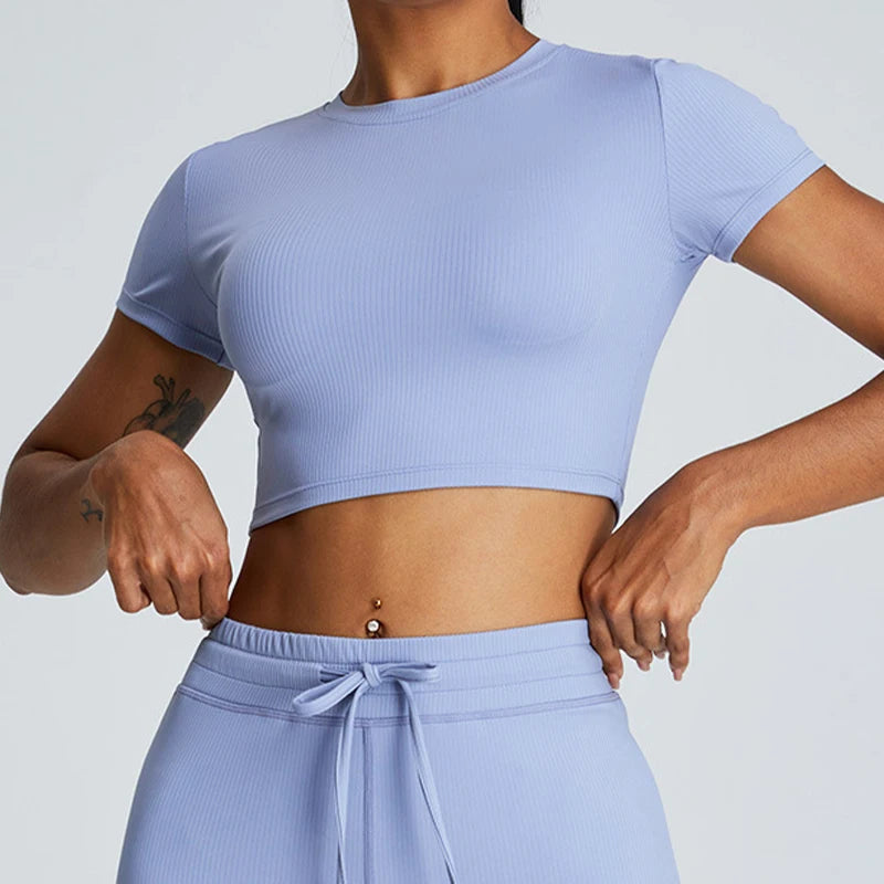 Aurora Crop Top - Baby Blue